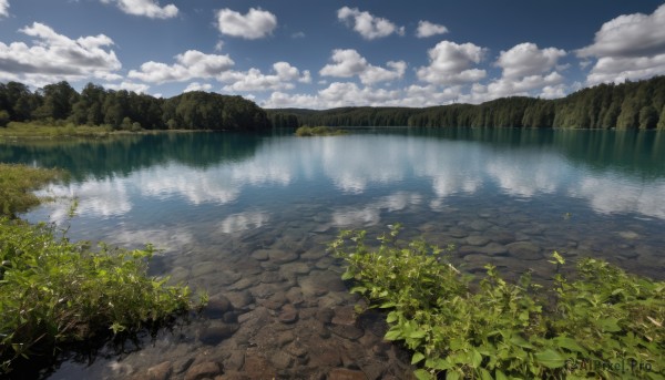A tranquil view of a landscape in day