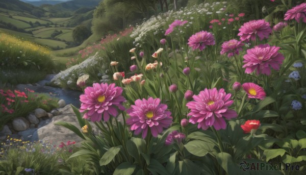 The charm of a landscape in a tranquil day