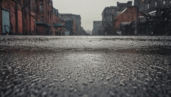 A inspiring motor vehicle within rainy day
