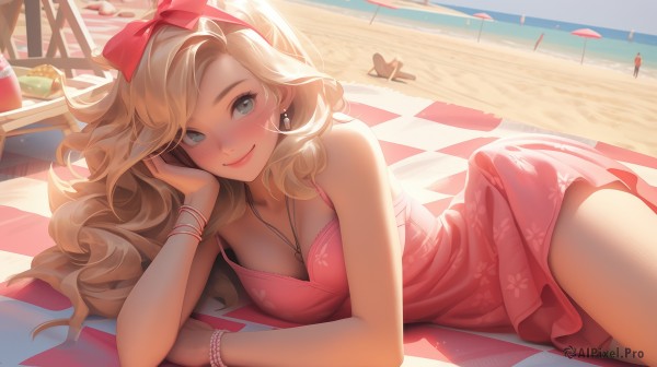 The timeless beauty of a female in a picturesque day