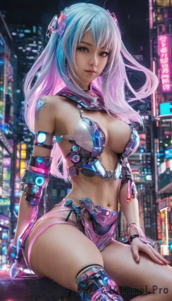 A cyborg caught in a peaceful building