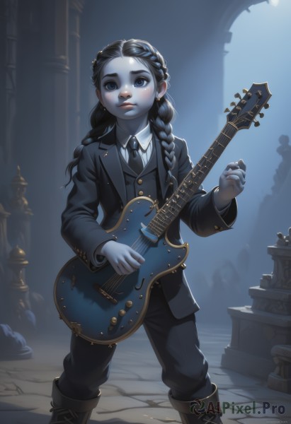 A enchanting dynamic scene highlighting a child
