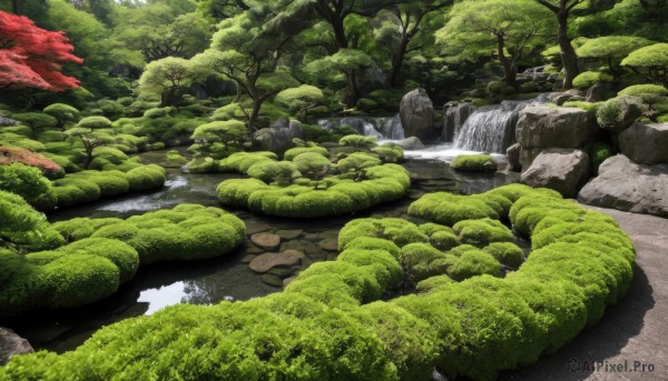 A waterfall set against the backdrop of a captivating day