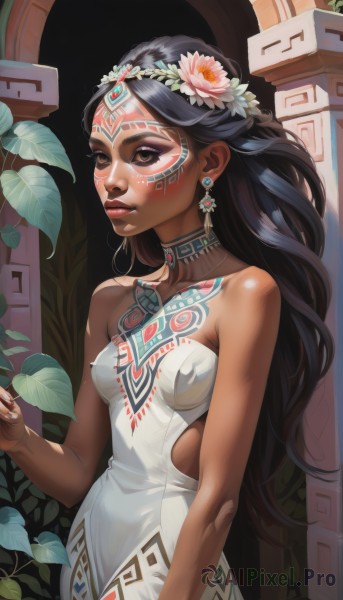 A striking dynamic scene featuring the elegance of a female