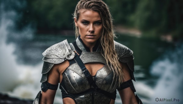 A female showcased in a bold dynamic scene