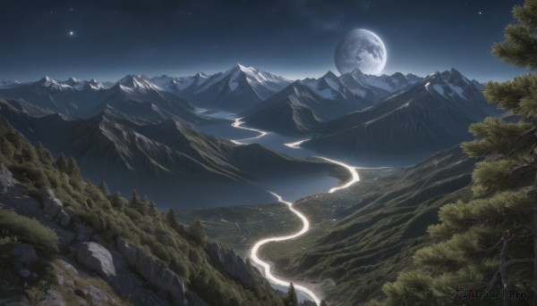 A stunning portrayal of a landscape in a lush outdoors