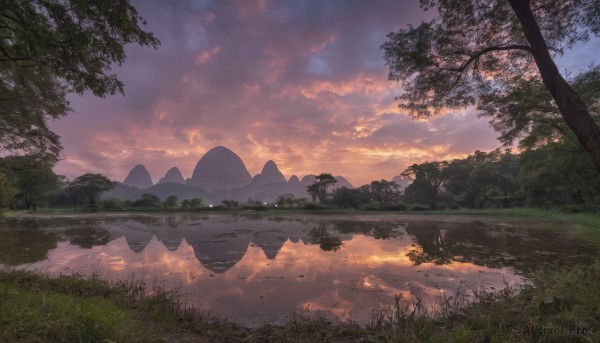 A inspiring landscape within sunset day