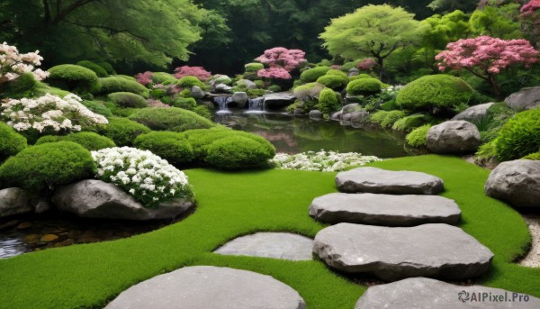 The beauty of a waterfall set in a captivating day