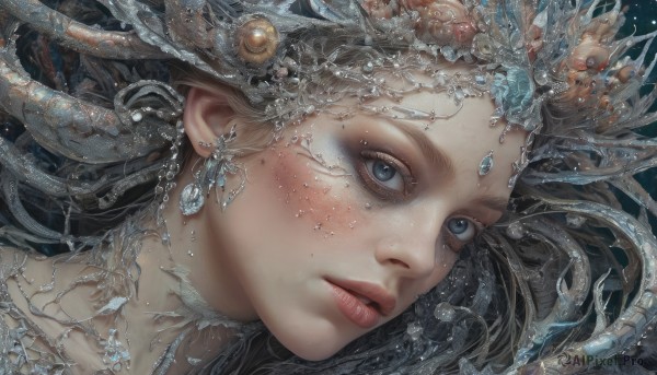 A enchanting dynamic scene highlighting a female