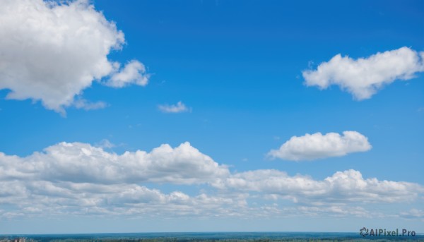 outdoors,sky,day,cloud,water,blue sky,no humans,bird,ocean,cloudy sky,grass,scenery,blue theme,horizon,field,monochrome,landscape