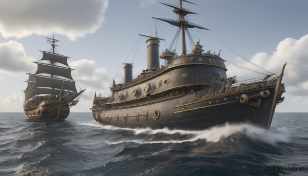 A majestic boat within a vivid day