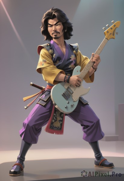 A vivid dynamic scene showcasing a male