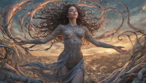 A refreshing image of a female in sunset outdoors