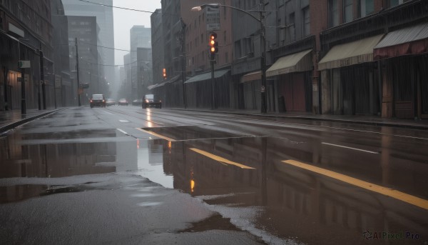 A stunning view of a motor vehicle in rainy day