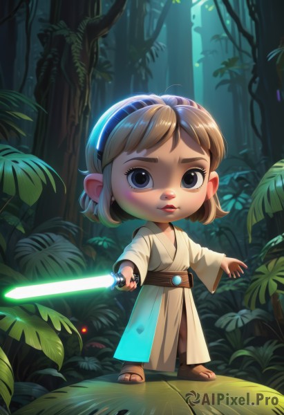 A glimpse of a child in a picturesque outdoors