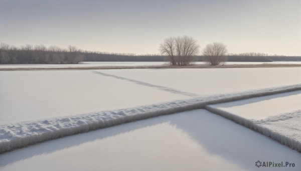 The charm of a landscape in a scenic snowy day