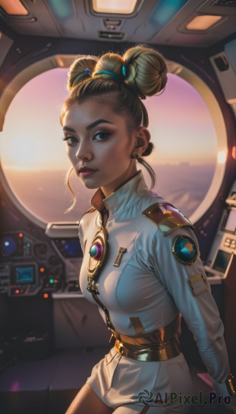 A spacecraft in the heart of a peaceful sunset sunset