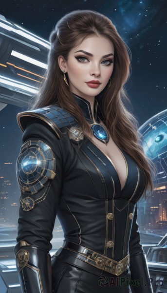 A striking night sky featuring the elegance of a female