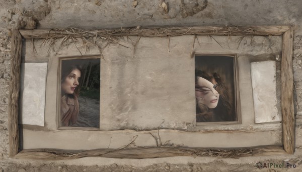 A female portrayed in a vivid window