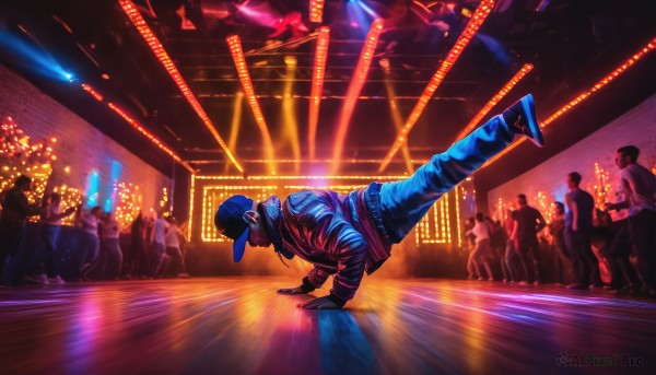 A male set against the backdrop of a breathtaking dynamic scene