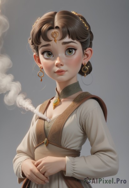 A tranquil smoke showcasing a female