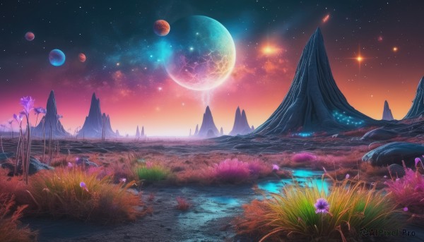 The beauty of a landscape set in a captivating sunset outdoors