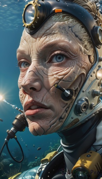 The elegance of a cyborg in a ethereal dynamic scene