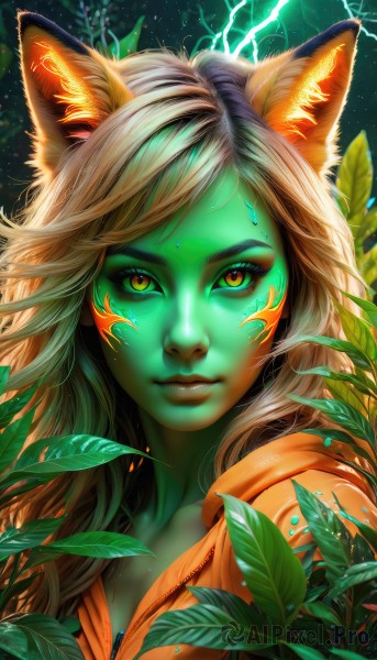 The beauty of a female set in a calm dynamic scene
