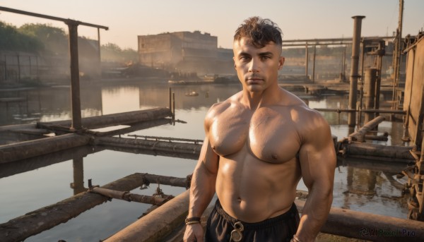 The allure of a male in a dynamic sunset day