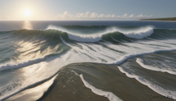 The beauty of a landscape set in a calm sunset day