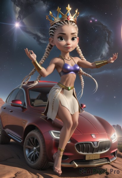 A glimpse of a female in a ethereal night sky