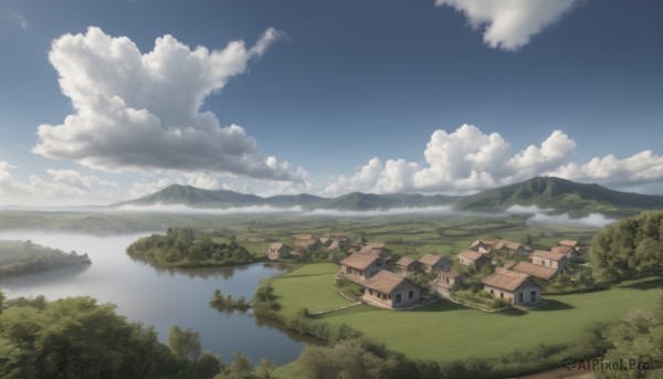 A stunning portrayal of a landscape in a lush day