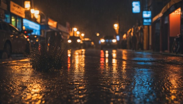 A breathtaking rainy outdoors featuring a motor vehicle