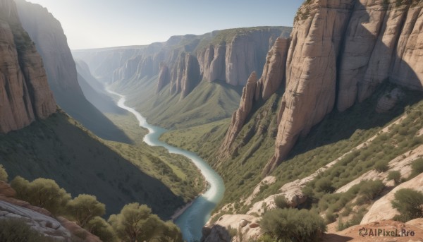 outdoors,sky,day,cloud,water,tree,no humans,grass,nature,scenery,forest,rock,mountain,river,waterfall,landscape,lake,cliff,blue sky