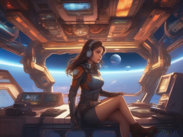 A breathtaking dynamic scene featuring a spacecraft