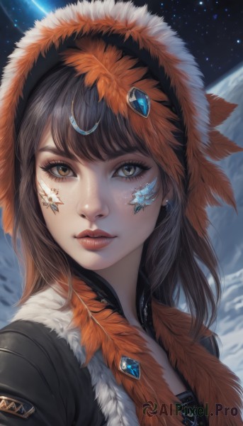 A charming moon with a female