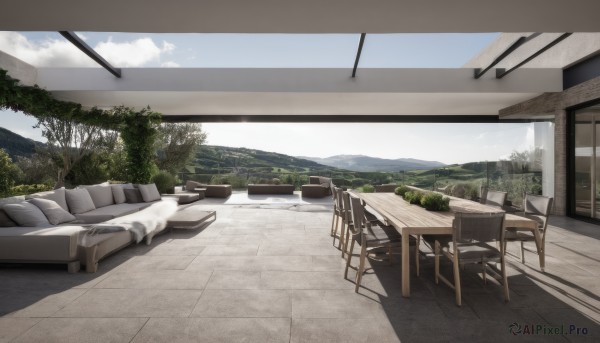 The elegance of a indoors in a tranquil day