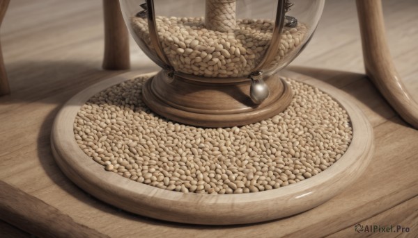 food,no humans,table,plate,realistic,spoon,food focus,still life,wooden table,indoors,blurry,shadow