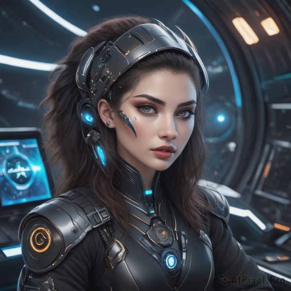 A cyborg caught in a peaceful dynamic scene