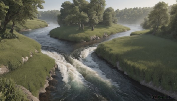 A delightful capture of a waterfall within day