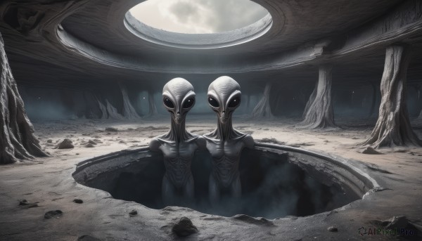 A alien surrounded by a captivating outdoors