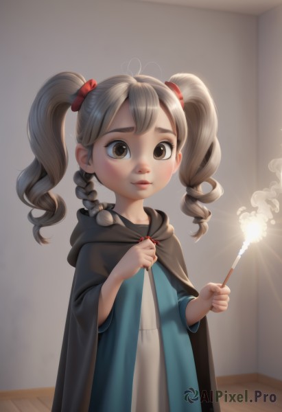 A enchanting dynamic scene highlighting a child