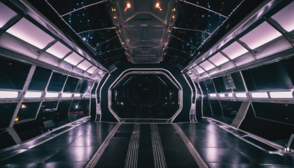 A spacecraft surrounded by a captivating scenery