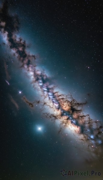 A stunning view of a galaxy in outdoors