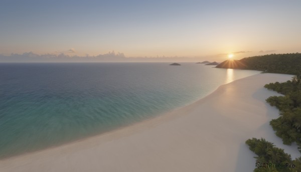 Image of a landscape in a vibrant sunset outdoors