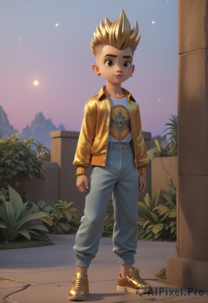 A male portrayed in a vivid outdoors