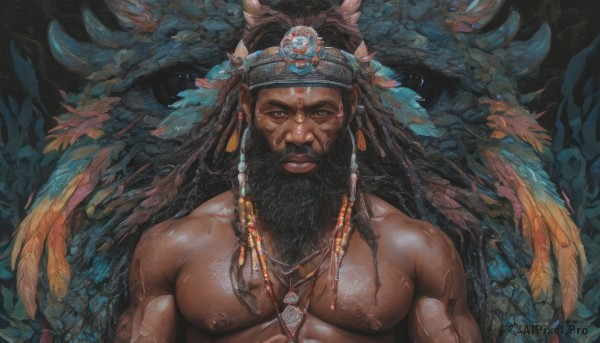 A male in a serene dynamic scene