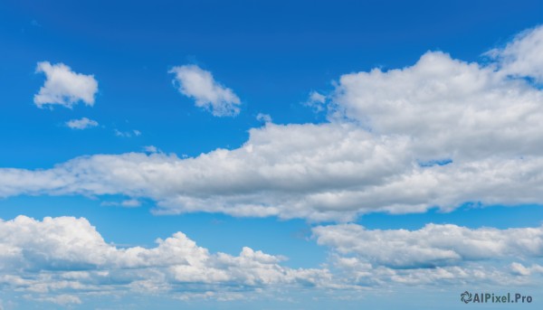 outdoors,sky,day,cloud,blue sky,no humans,cloudy sky,scenery,blue theme,monochrome,above clouds