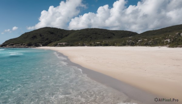 outdoors,sky,day,cloud,water,blue sky,no humans,ocean,beach,cloudy sky,nature,scenery,mountain,sand,horizon,road,waves,landscape,mountainous horizon,shore,building