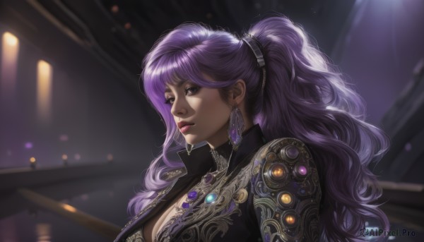 A stunning portrayal of a female in a breathtaking dynamic scene